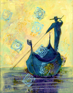 Gondolier Dreams ©Ann Bell Mixed Media Original
